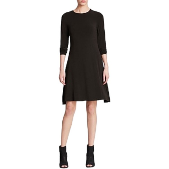 Eileen Fisher Jewel Neck Jersey Dress - Picture 1 of 6
